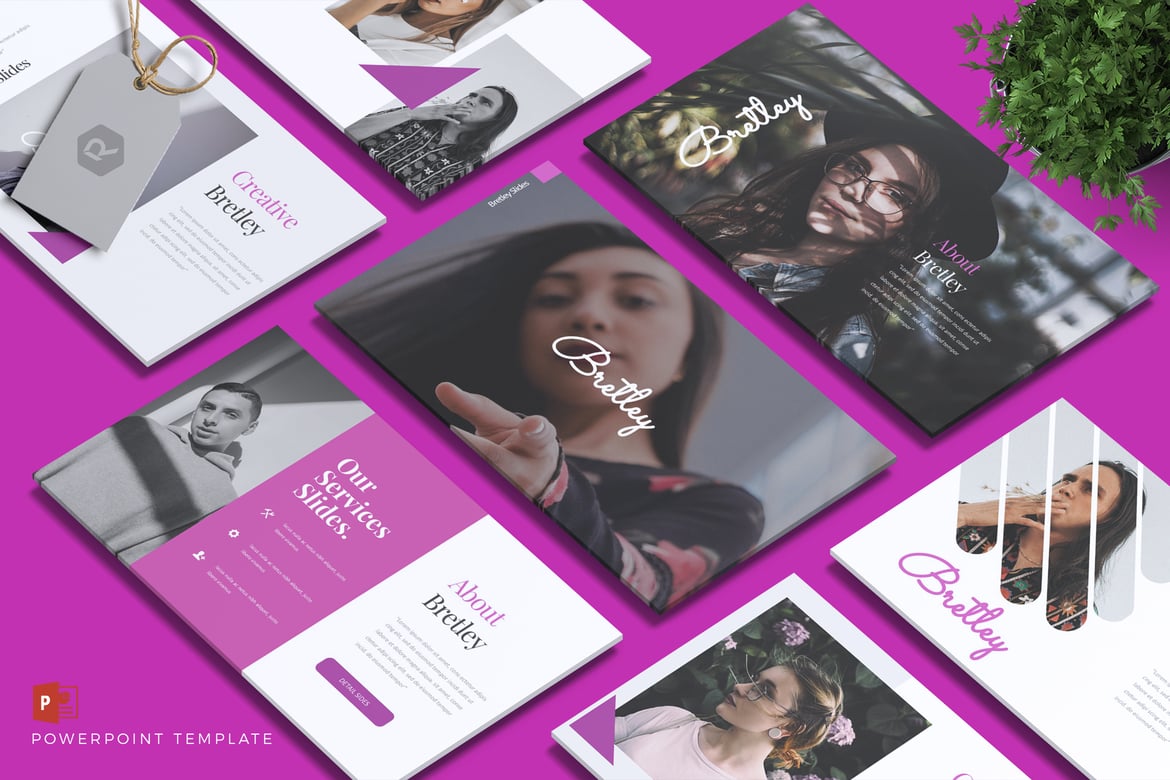 BRETLEY - Template Presentasi PowerPoint Kreatif yang Menarik
