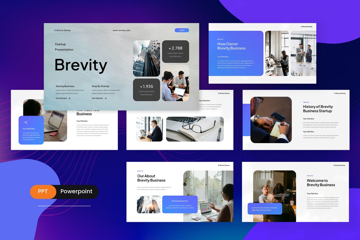 Brevity - Template PowerPoint Startup yang Modern dan Menarik