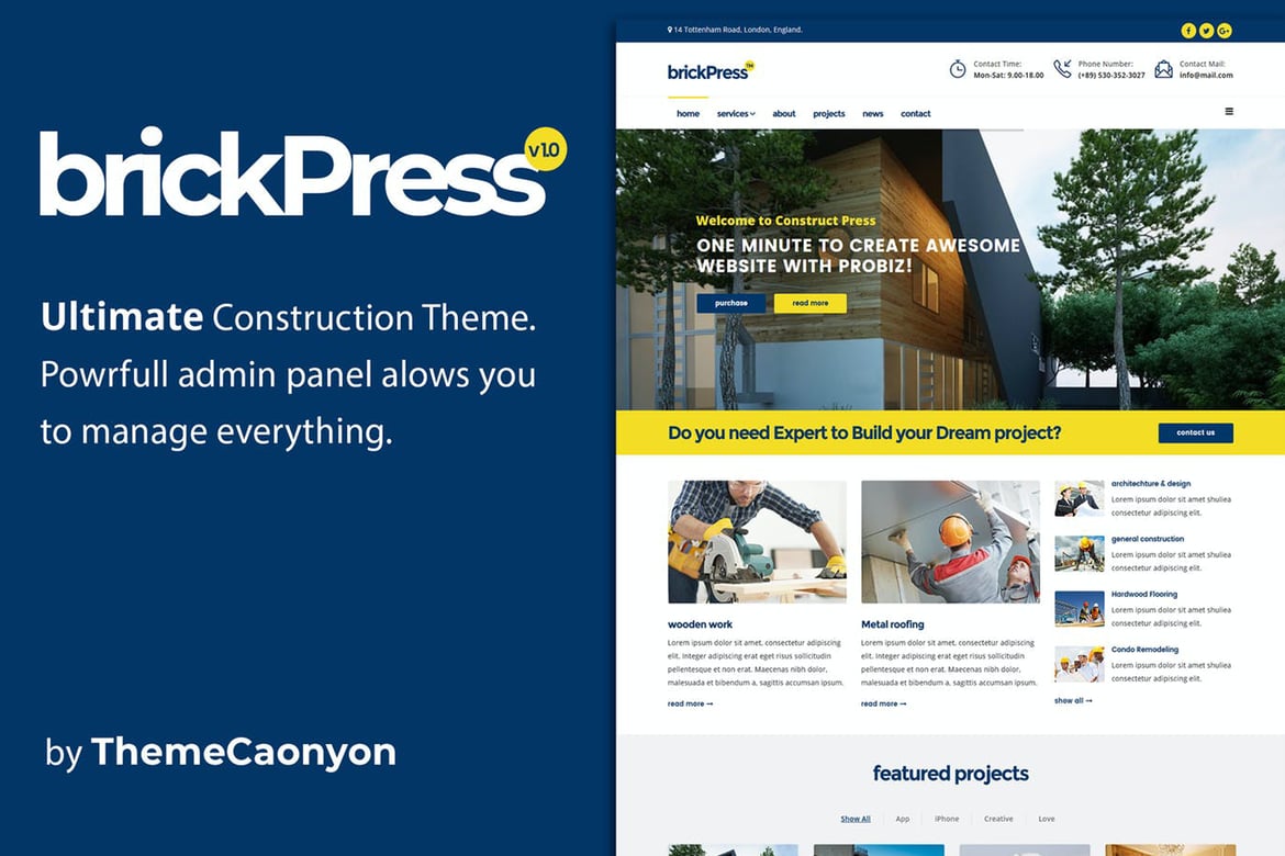 BrickPress - Template Website HTML5 untuk Konstruksi dan Bangunan