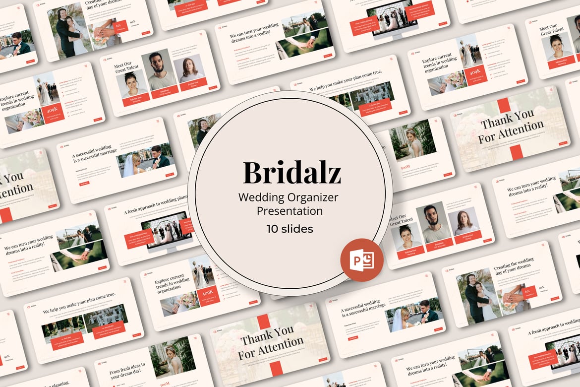 Template PowerPoint Pernikahan - Bridalz yang Memukau