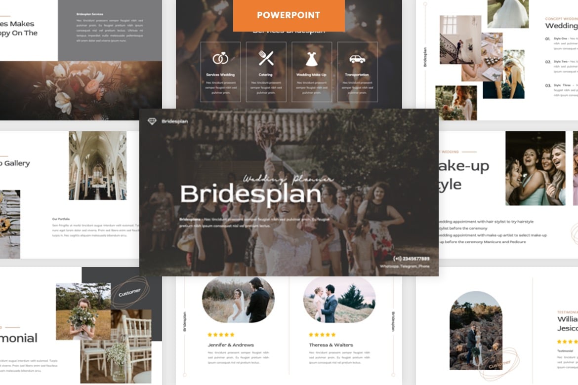 Bridesplan - Template PowerPoint Perencana Pernikahan yang Menawan