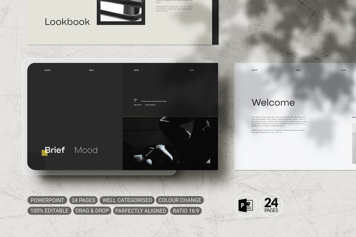 Template PowerPoint Brief & Mood yang Menarik dan Serbaguna