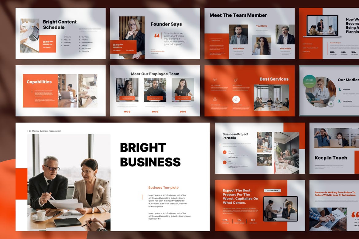 Template Presentasi Bisnis Bright - PowerPoint yang Menarik dan Profesional