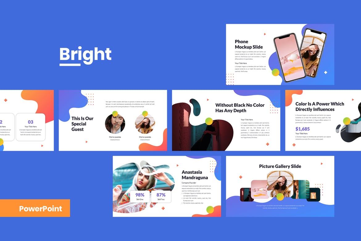 Template PowerPoint Bright - Solusi Kreatif untuk Presentasi Anda