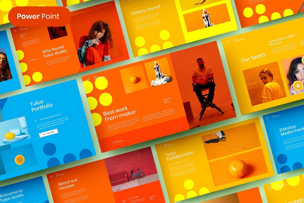 Template Presentasi Kreatif Cerah untuk PowerPoint