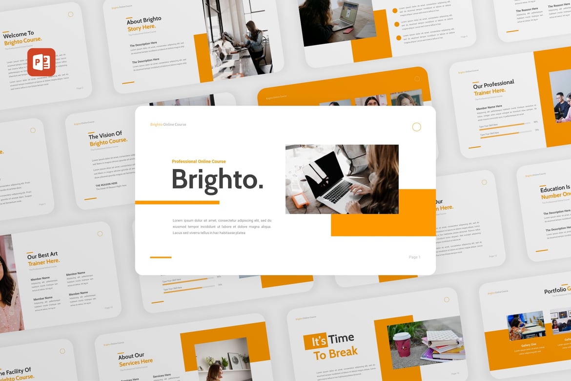 Template Presentasi PowerPoint Brighto yang Menarik dan Serbaguna