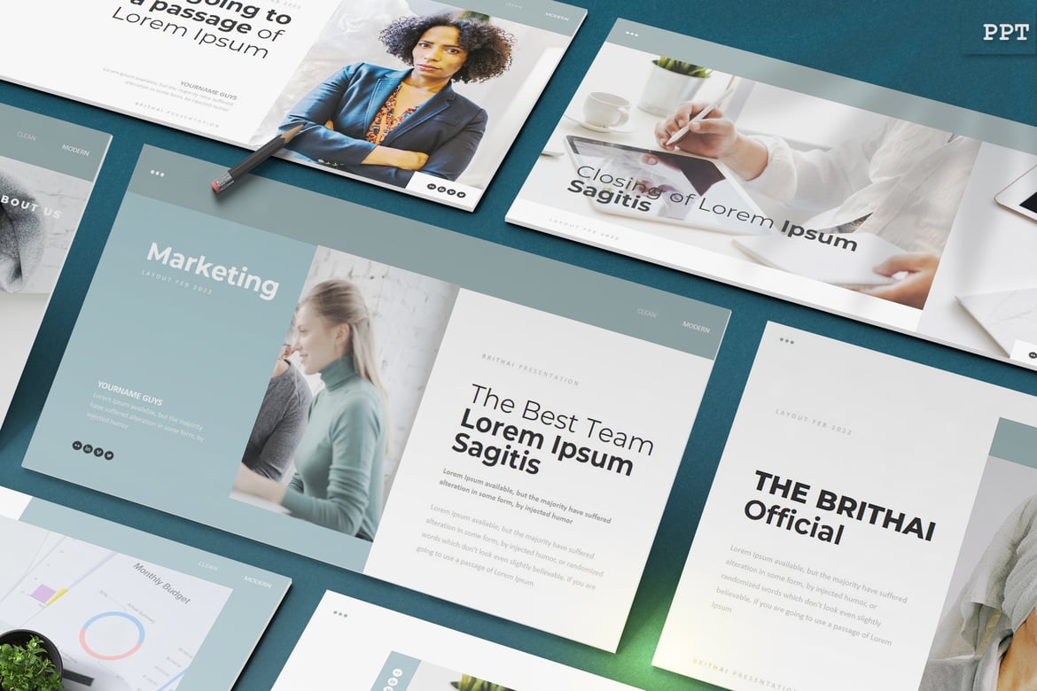Brithai - Template PowerPoint Kreatif dan Modern