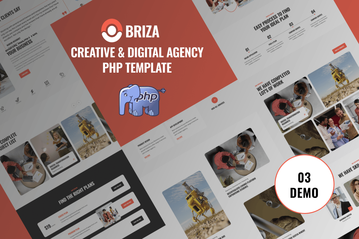 Briza – Template Website PHP untuk Agensi Kreatif dan Digital