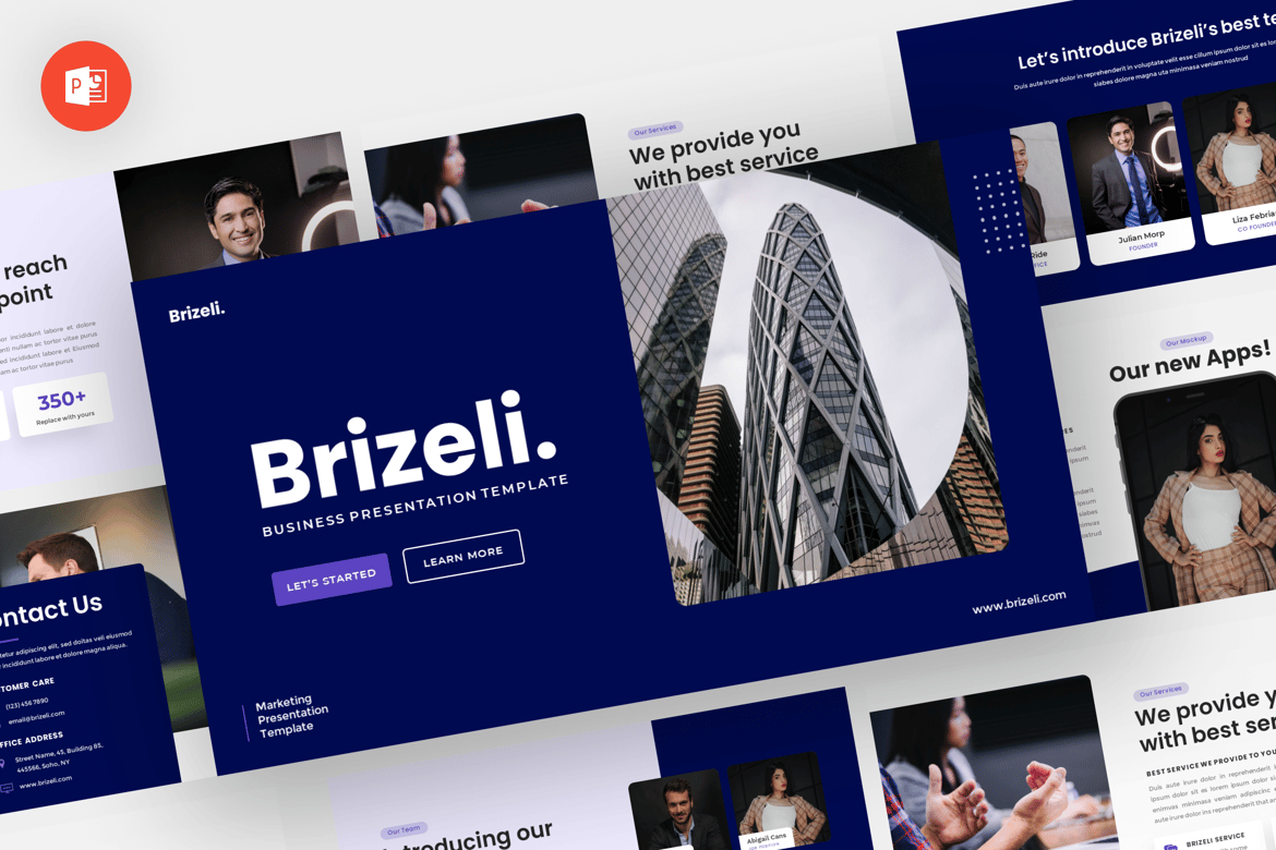 Brizeli - Template Presentasi PowerPoint Profesional dan Modern