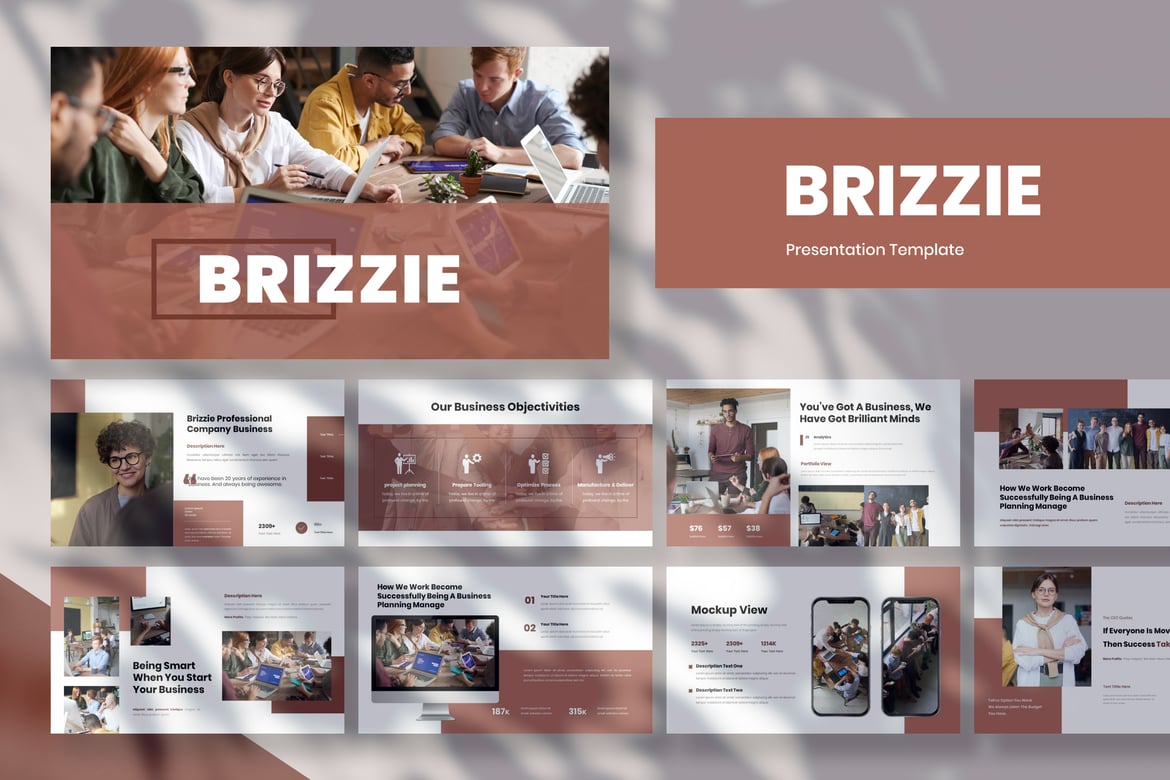 Brizzie - Template Presentasi PowerPoint Profesional untuk Bisnis
