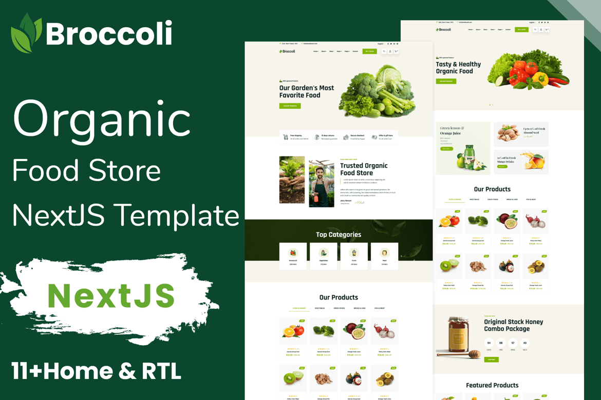 Template Website E-Commerce Organik Broccoli - Solusi Terbaik untuk Toko Makanan Anda
