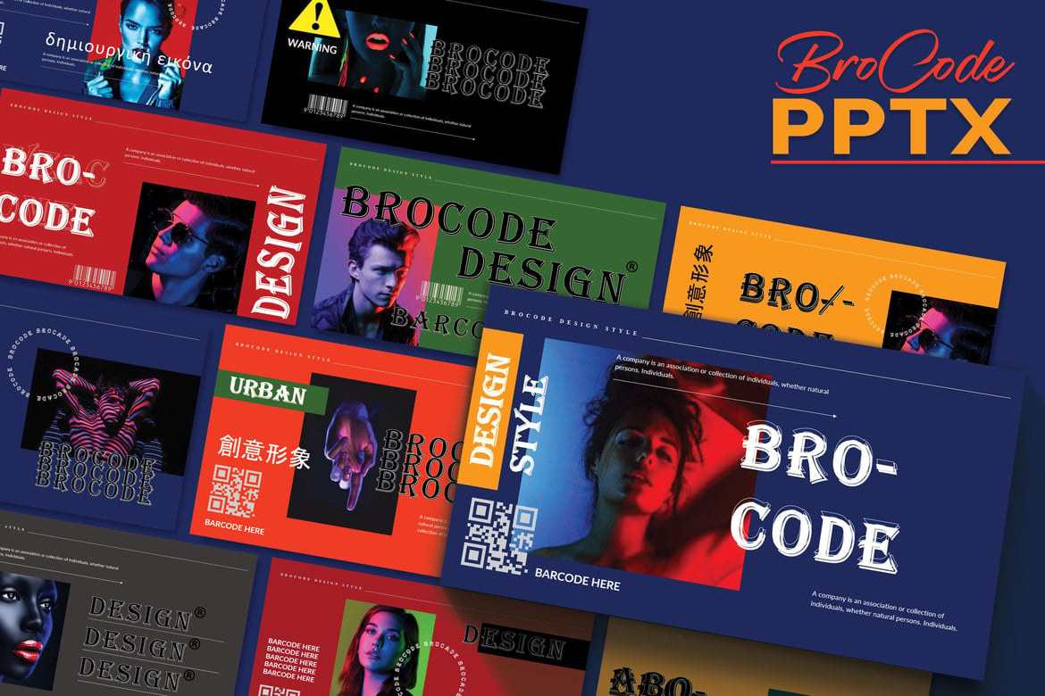 Template Powerpoint BROCODE - Desain Pastel yang Menarik