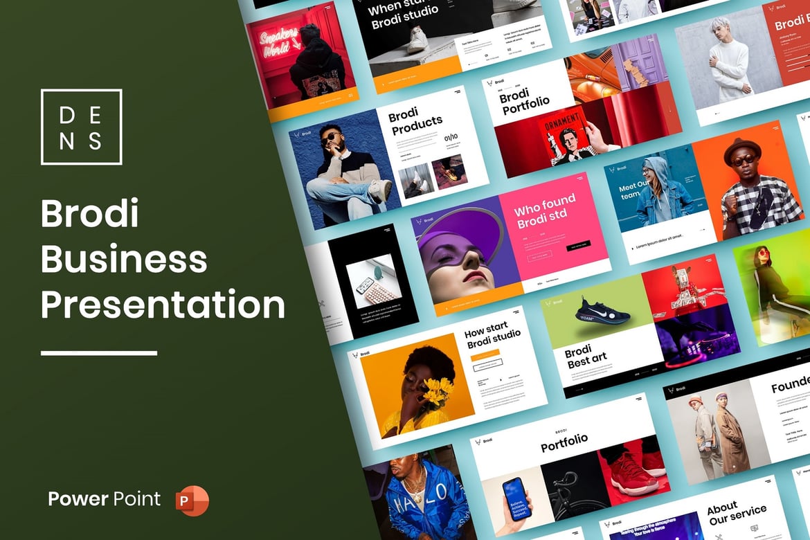 Brodi – Template PowerPoint Bisnis yang Menarik