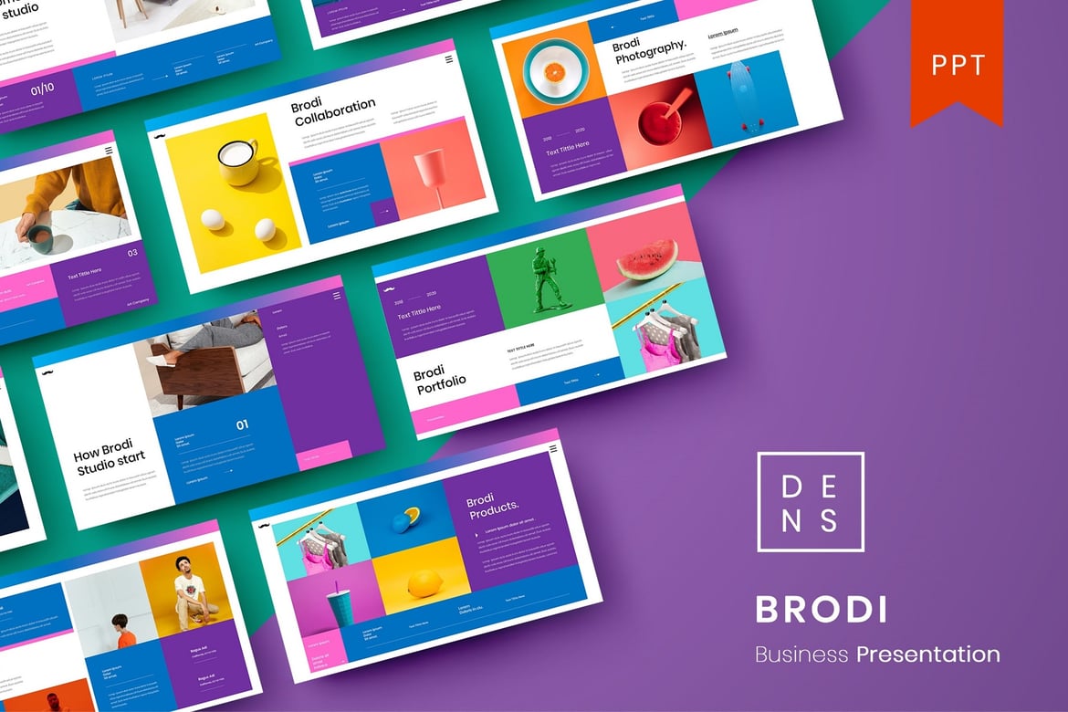 Brodi – Template PowerPoint Bisnis Modern