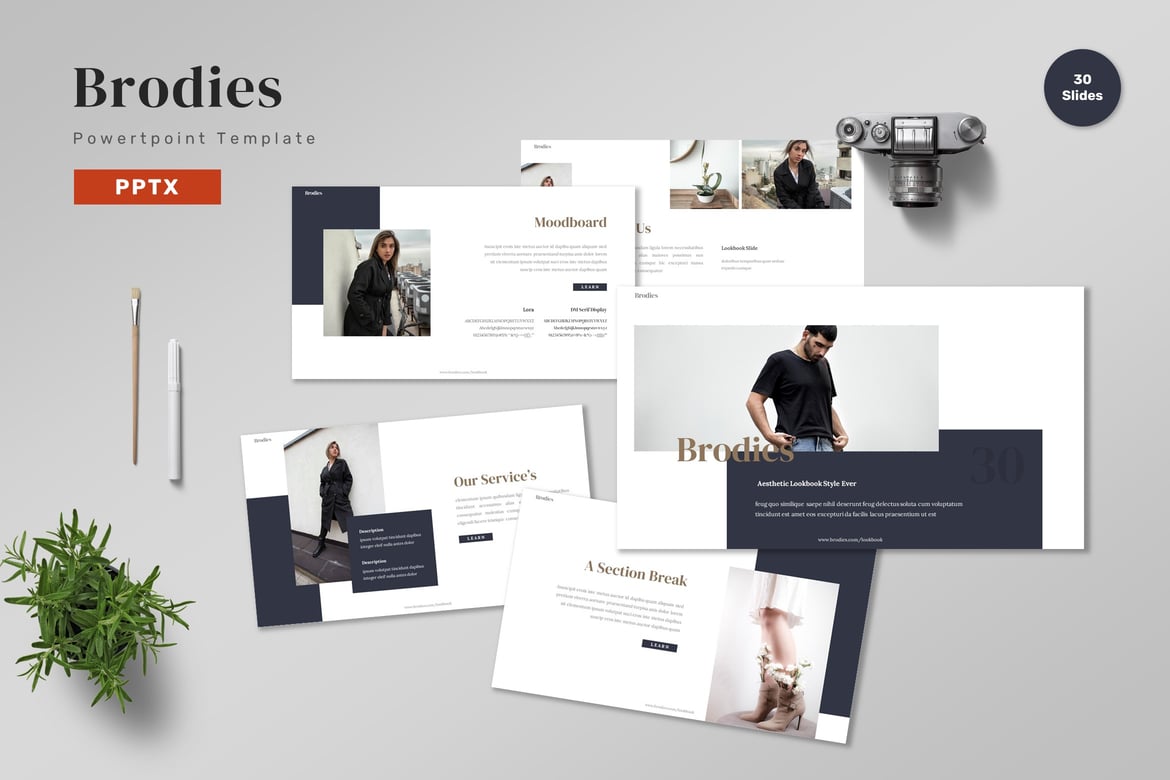Template PowerPoint Brodies - Solusi Presentasi Profesional