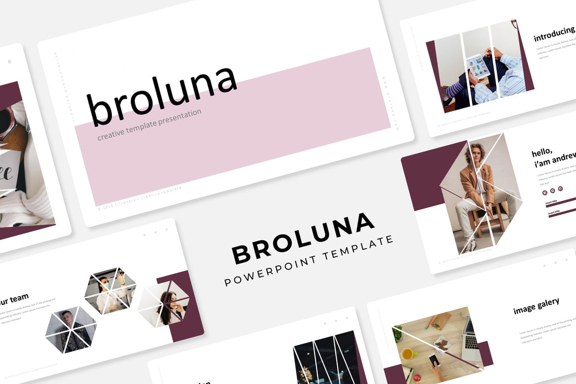 Broluna - Template PowerPoint Profesional dan Menarik
