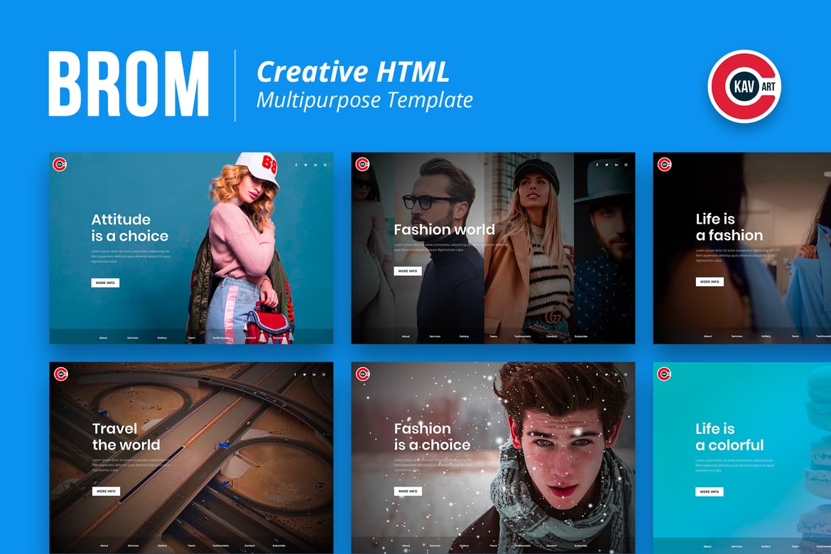 Brom - Template Website HTML Kreatif Serbaguna