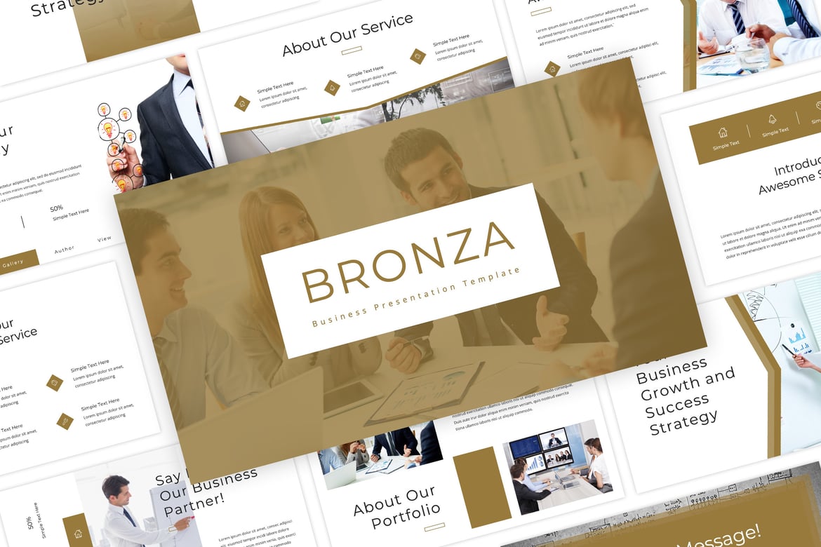 Template Presentasi Bisnis Bronza yang Modern dan Kreatif