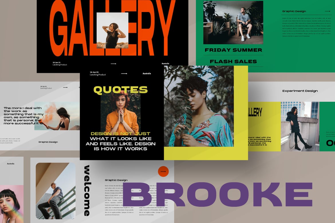 Template Powerpoint Brooke yang Menarik dan Profesional