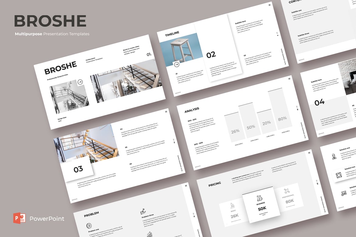 BROSHE - Template Powerpoint Serbaguna untuk Presentasi Profesional