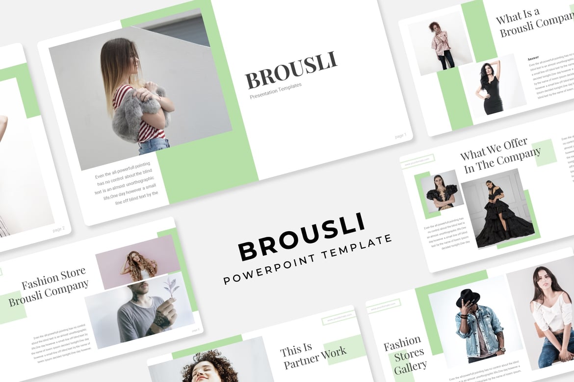 Template PowerPoint Brousli - Solusi Presentasi Menarik dan Profesional