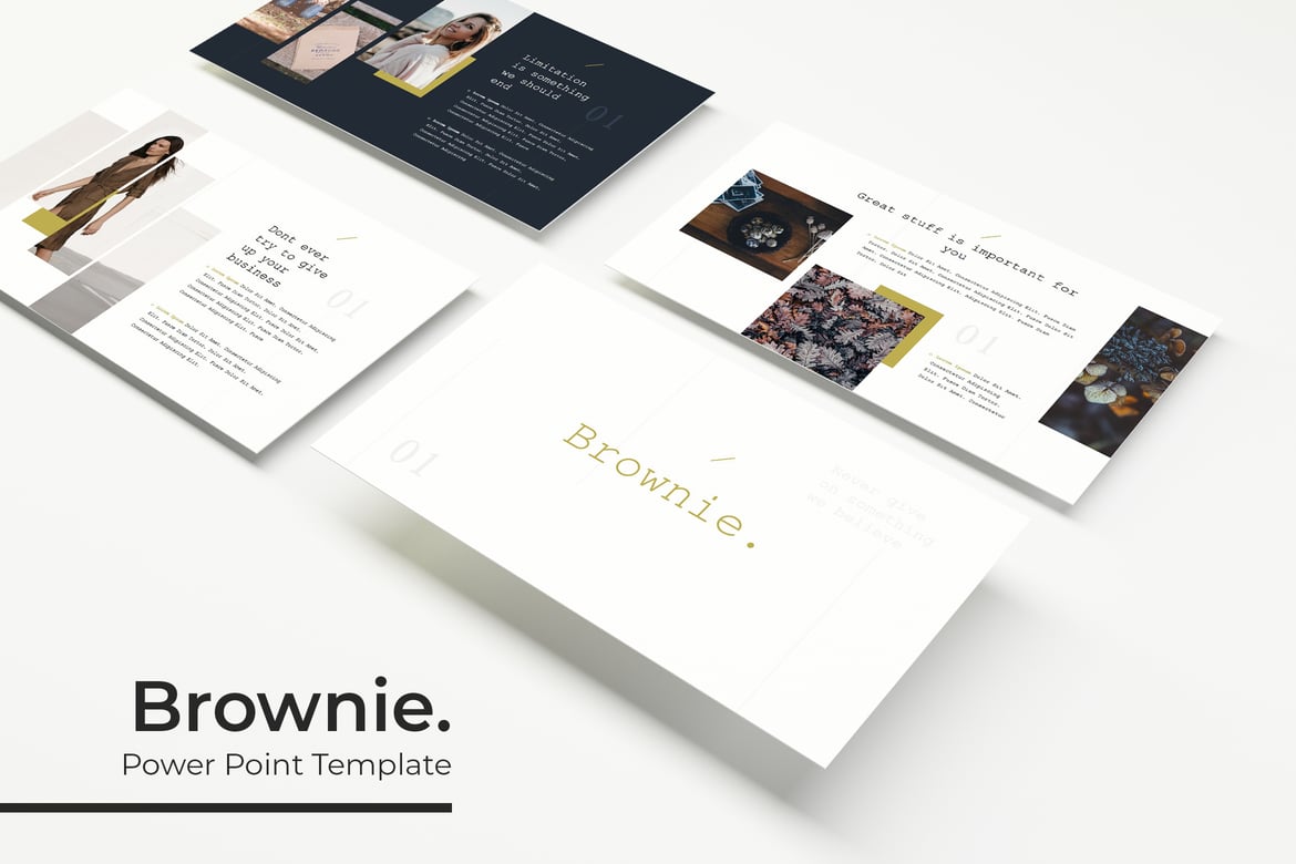 Template Presentasi PowerPoint Brownie yang Menarik dan Profesional