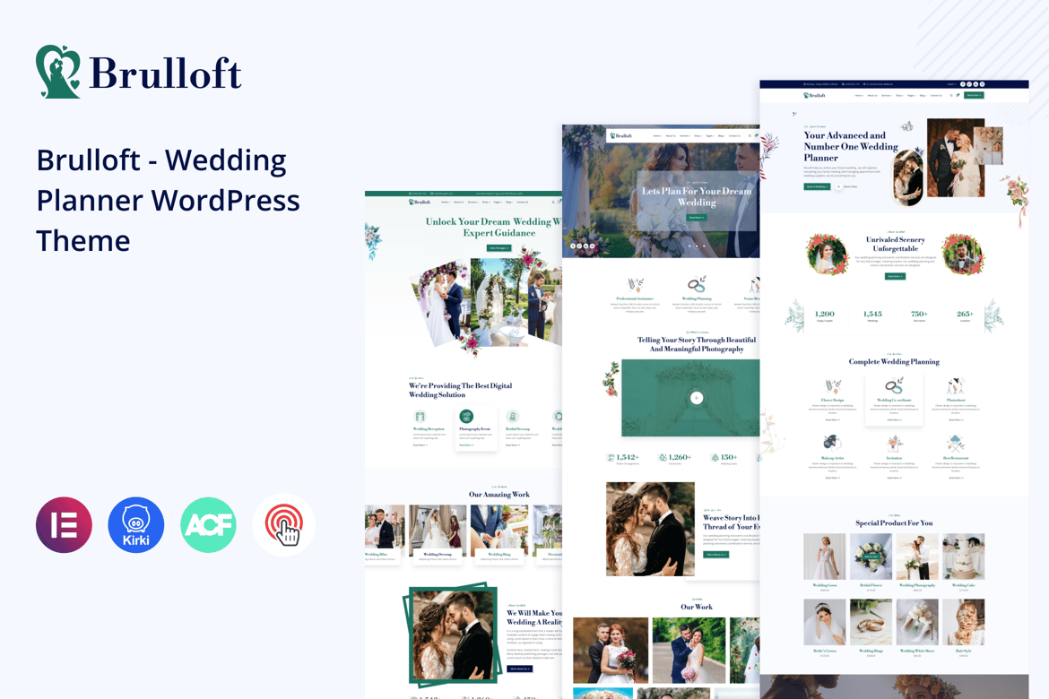 Brulloft – Tema WordPress Perencana Pernikahan yang Elegan dan Responsif