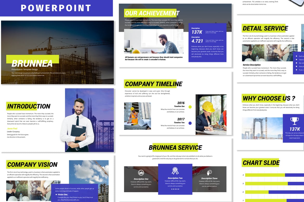 Brunnea - Template Powerpoint Profesional untuk Presentasi Bisnis