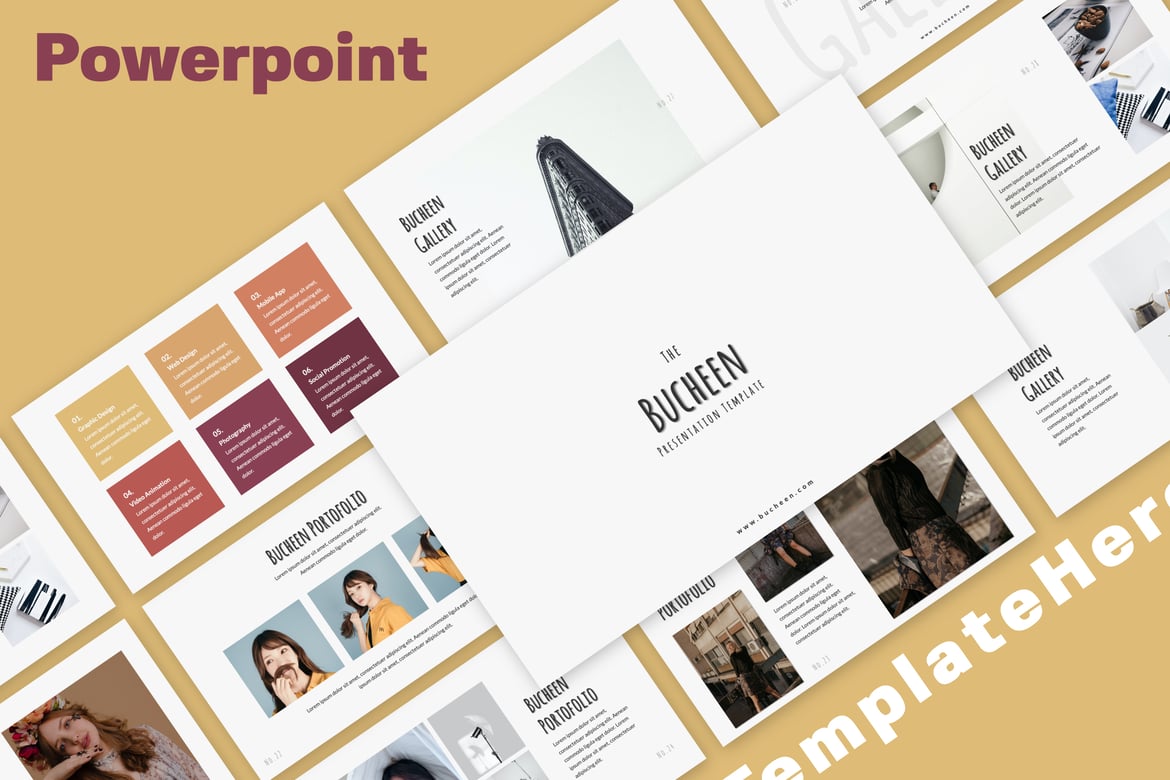 Template PowerPoint BUCHEEN yang Kreatif dan Modern