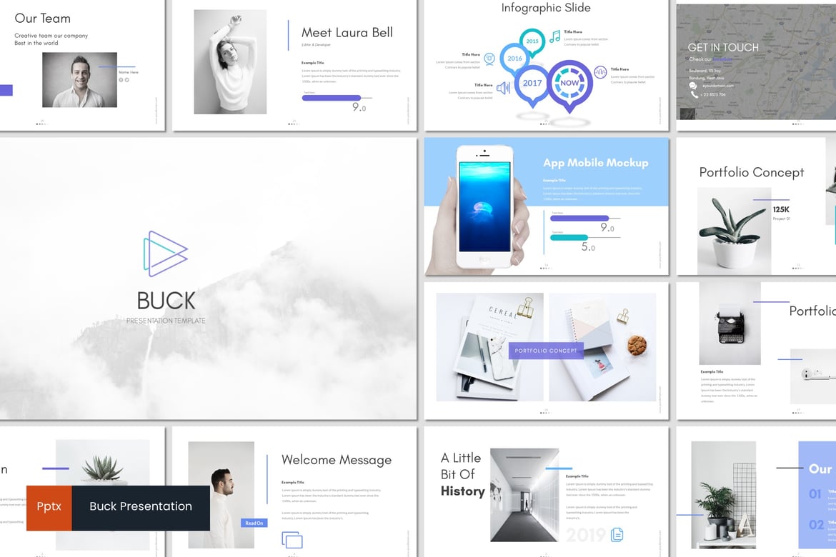 Template Presentasi Buck - Kreatif dan Minimalis untuk Segala Kebutuhan