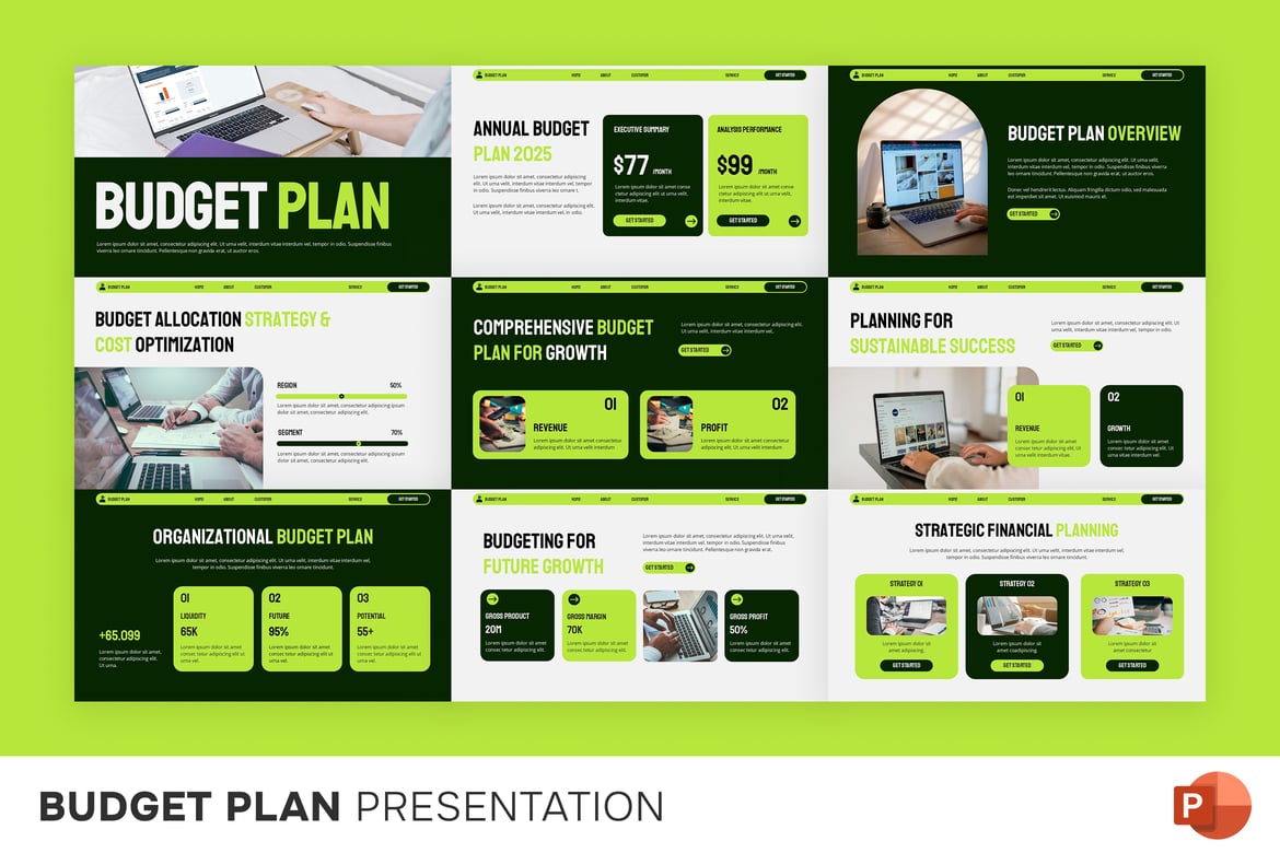 Template Presentasi Rencana Anggaran Profesional