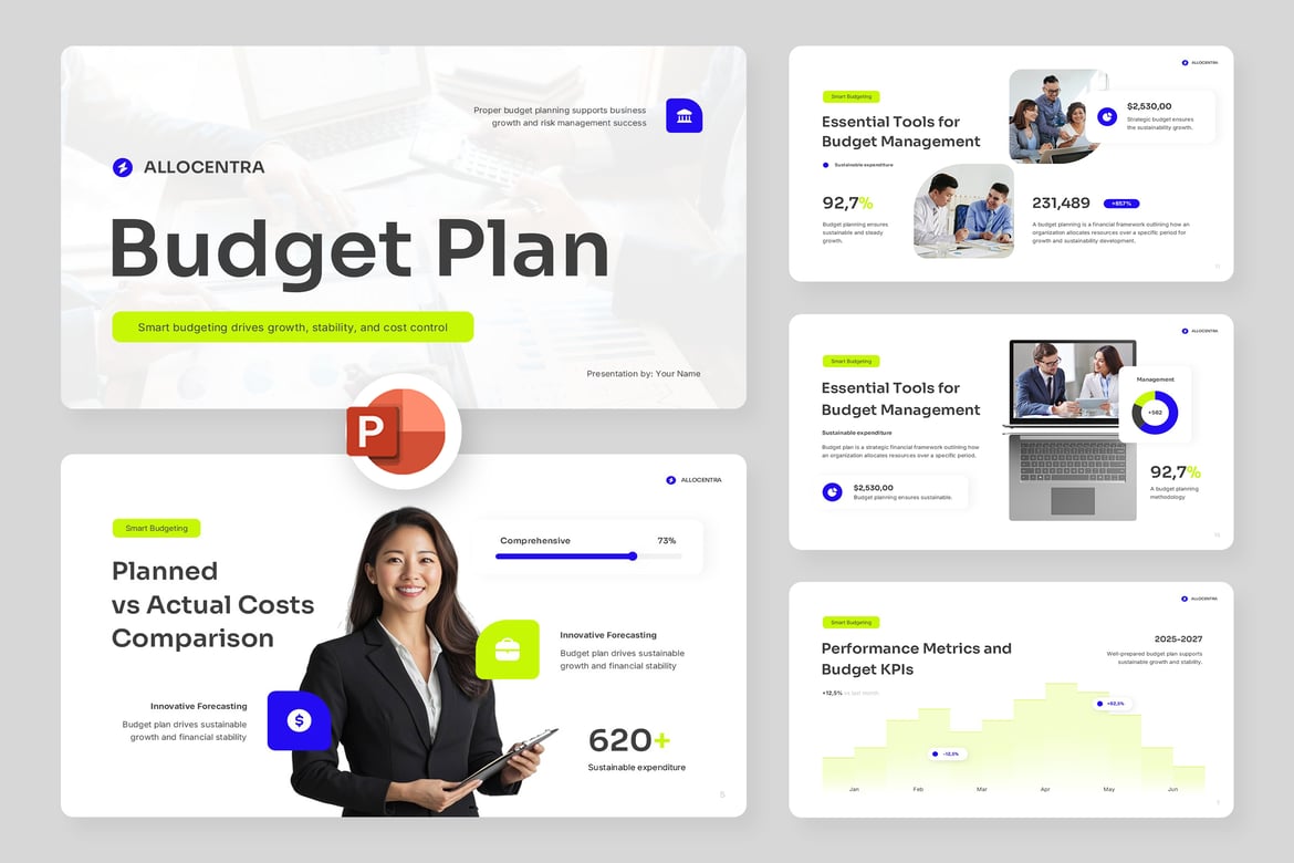Template Presentasi Anggaran PowerPoint yang Profesional dan Mudah Disesuaikan