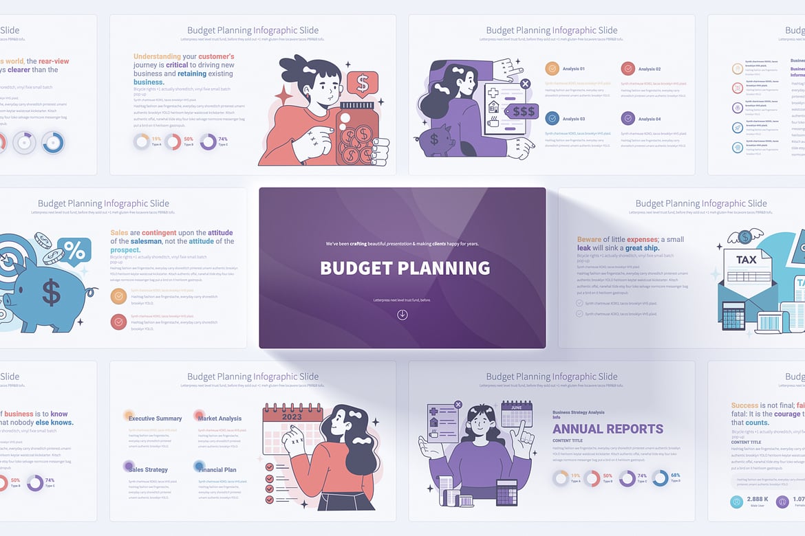 Template PowerPoint Perencanaan Anggaran yang Efisien dan Menarik