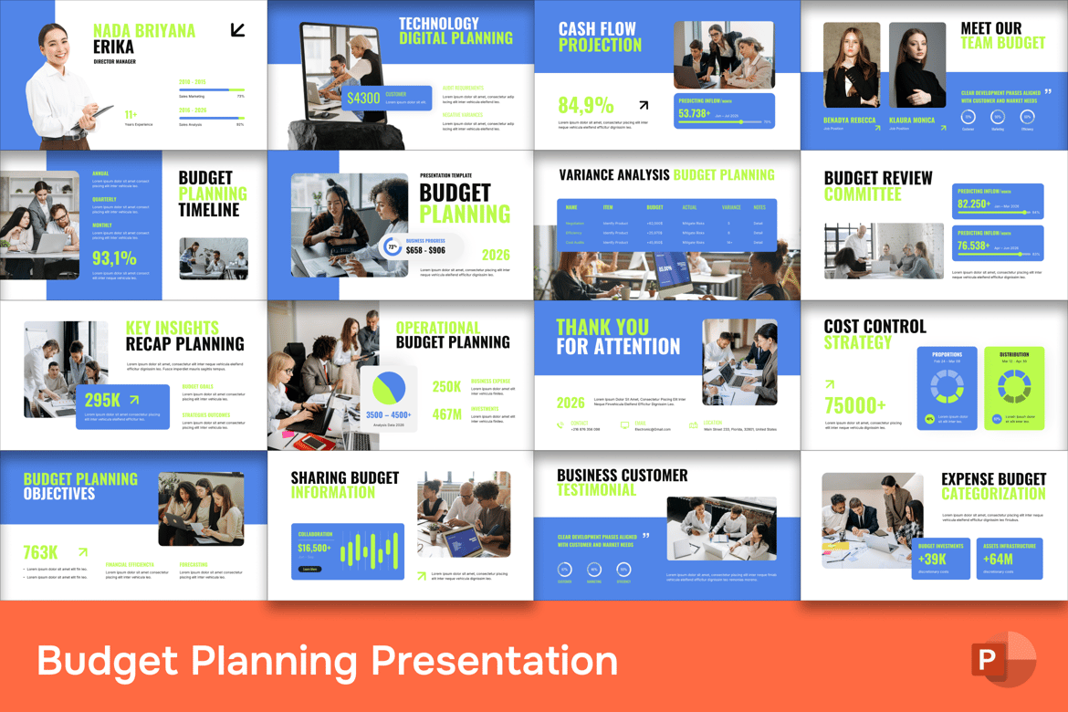 Template PowerPoint Perencanaan Anggaran yang Profesional dan Menarik