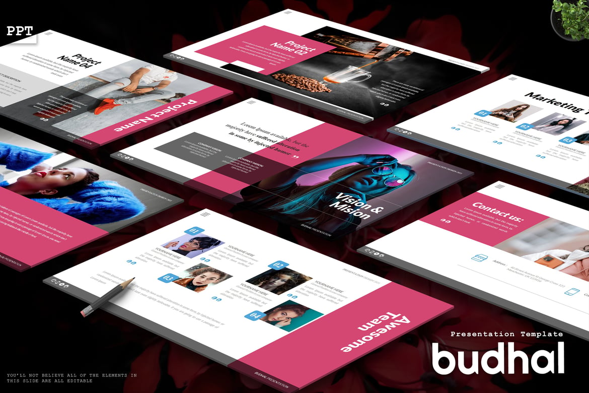 Template Powerpoint Budhal - Presentasi Kreatif dan Modern