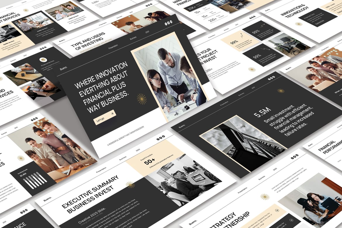 Template Powerpoint Modern Bueno untuk Presentasi Profesional