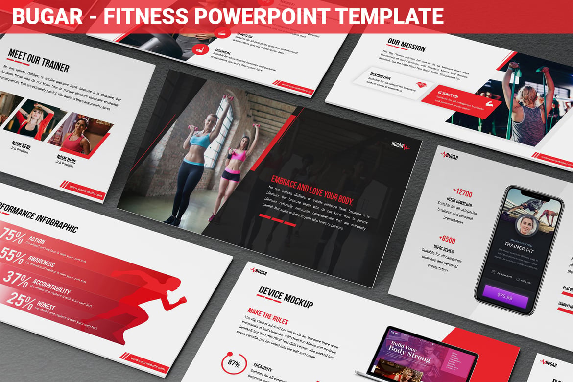 Template PowerPoint Bugar - Kuat dan Modern untuk Presentasi Anda