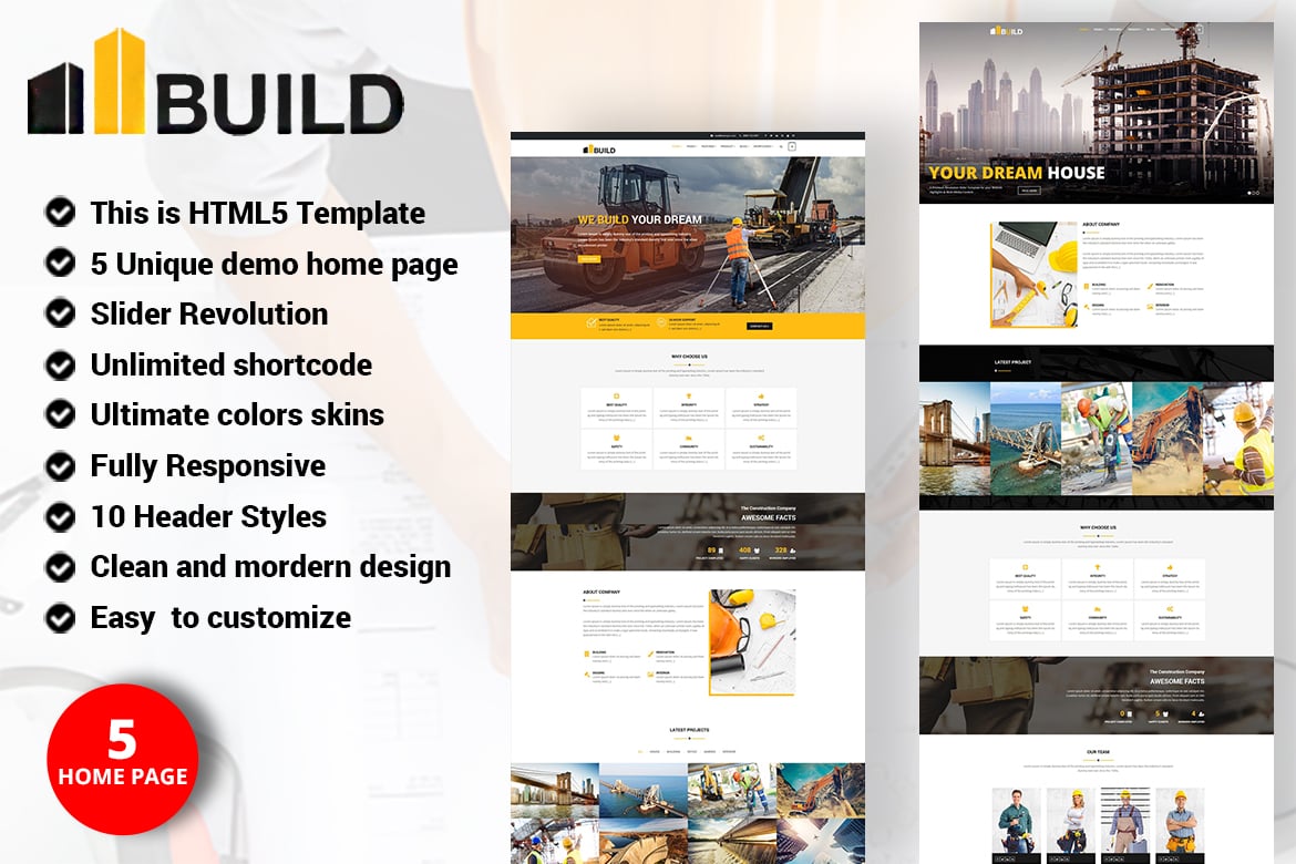 Template Website Konstruksi dan Arsitektur Modern