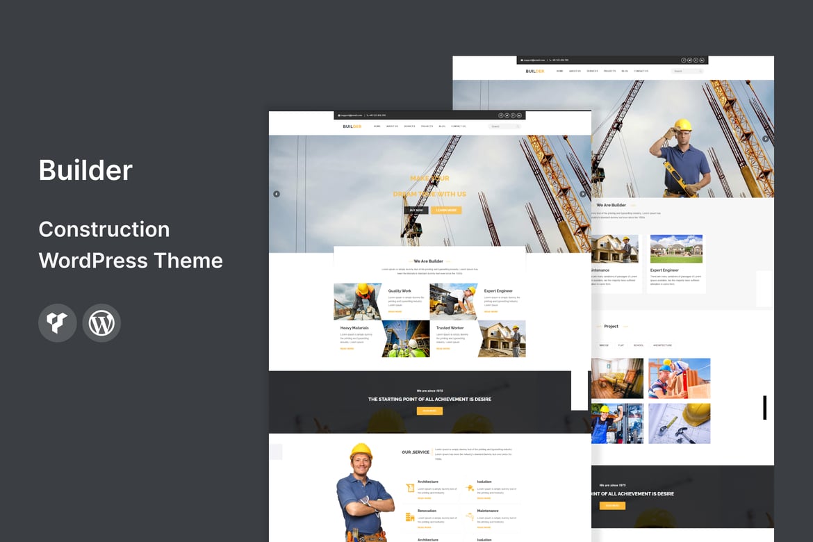 Tema WordPress BUILDER: Solusi Ideal untuk Perusahaan Konstruksi Anda