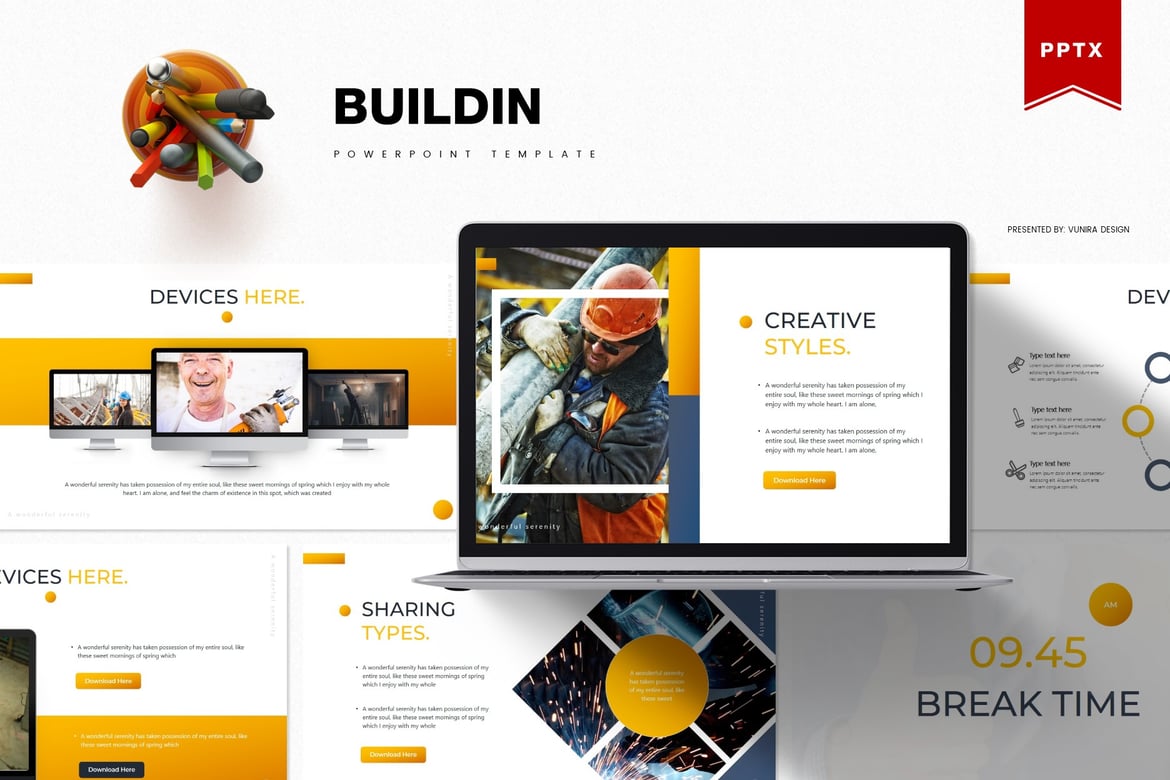 Template Presentasi PowerPoint Buildin yang Menarik dan Profesional