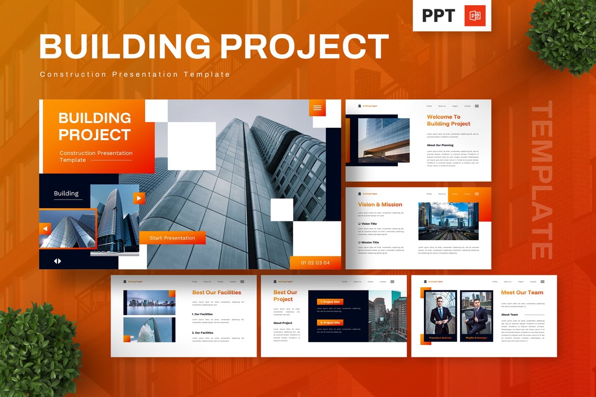 Template Presentasi Powerpoint Proyek Konstruksi