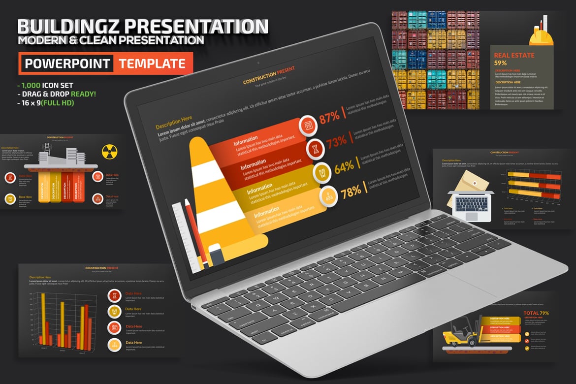 Template Presentasi Powerpoint Buildingz yang Menarik dan Profesional