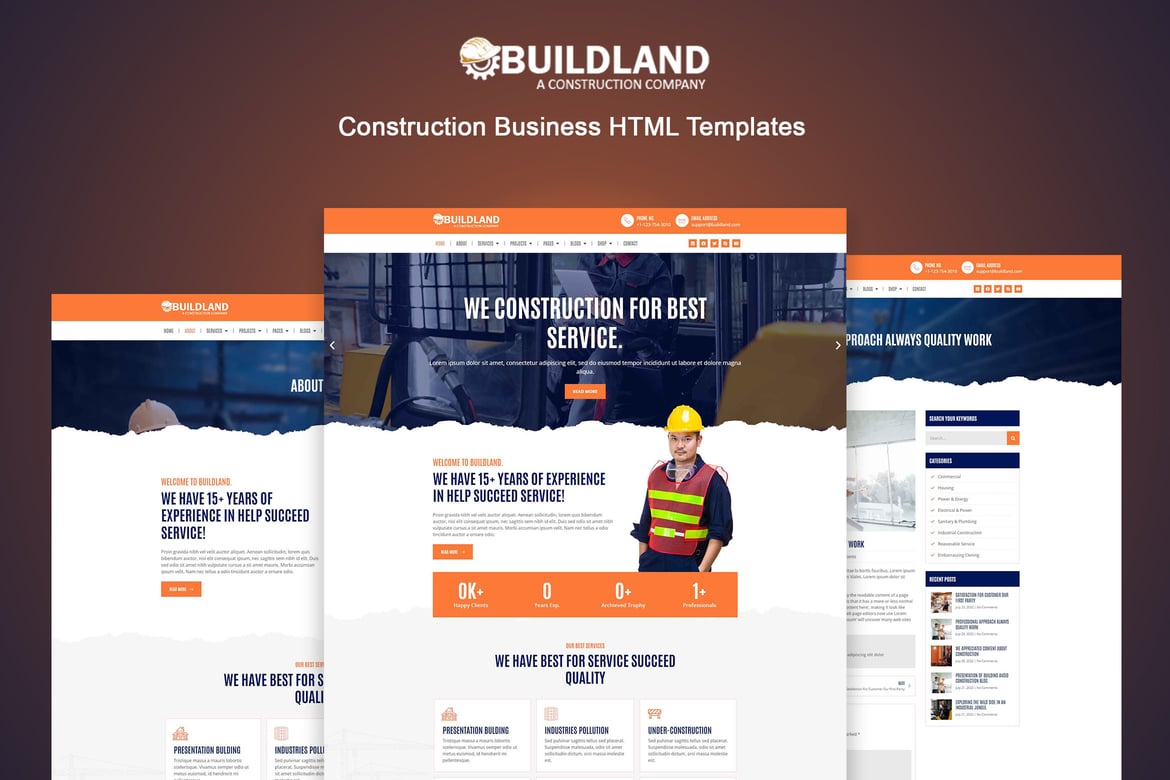 Buildland - Template Website Profesional untuk Bisnis Konstruksi