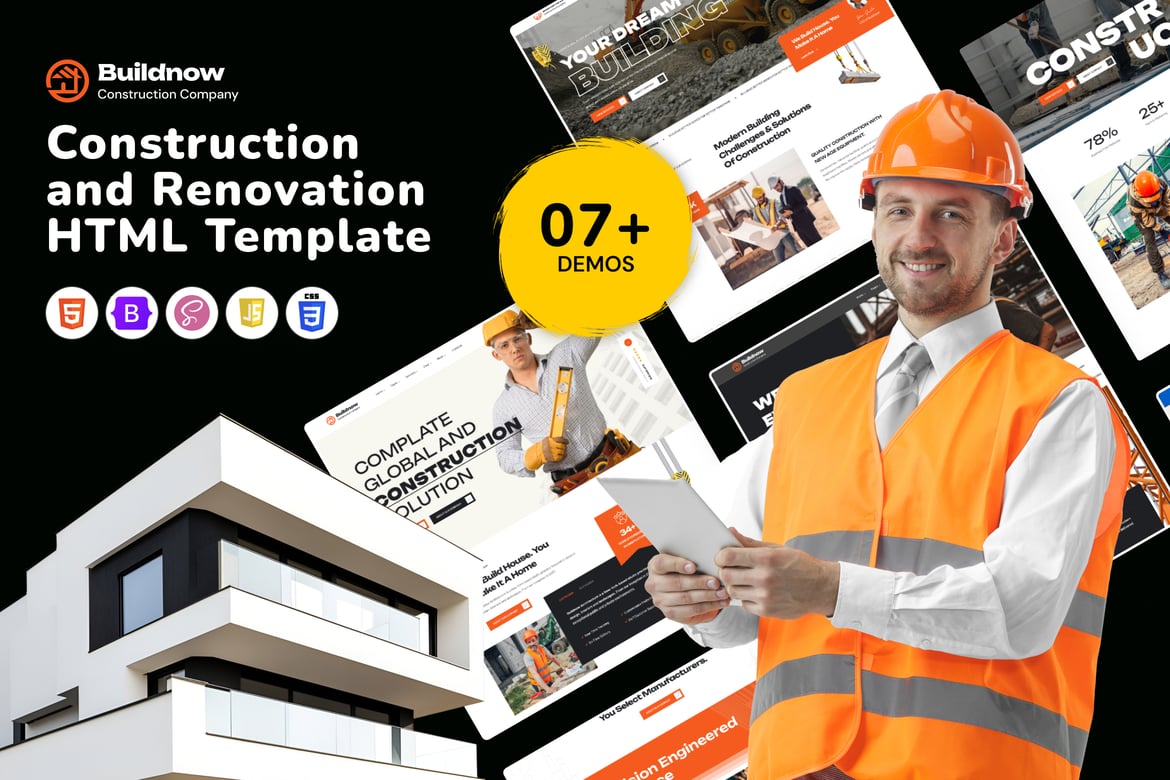 Buildnow - Template Website Konstruksi dan Bangunan Modern