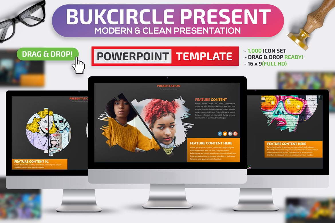 Template Presentasi PowerPoint Bukcircle yang Menarik dan Profesional