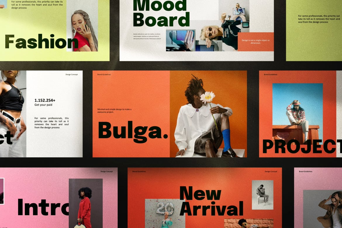 Template Presentasi Kreatif Bulga - PowerPoint Stylish