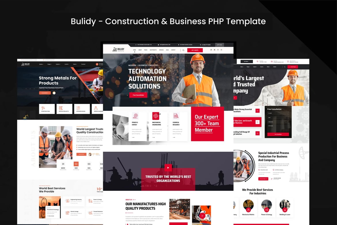 Bulidy - Template Website PHP Modern untuk Konstruksi dan Bisnis