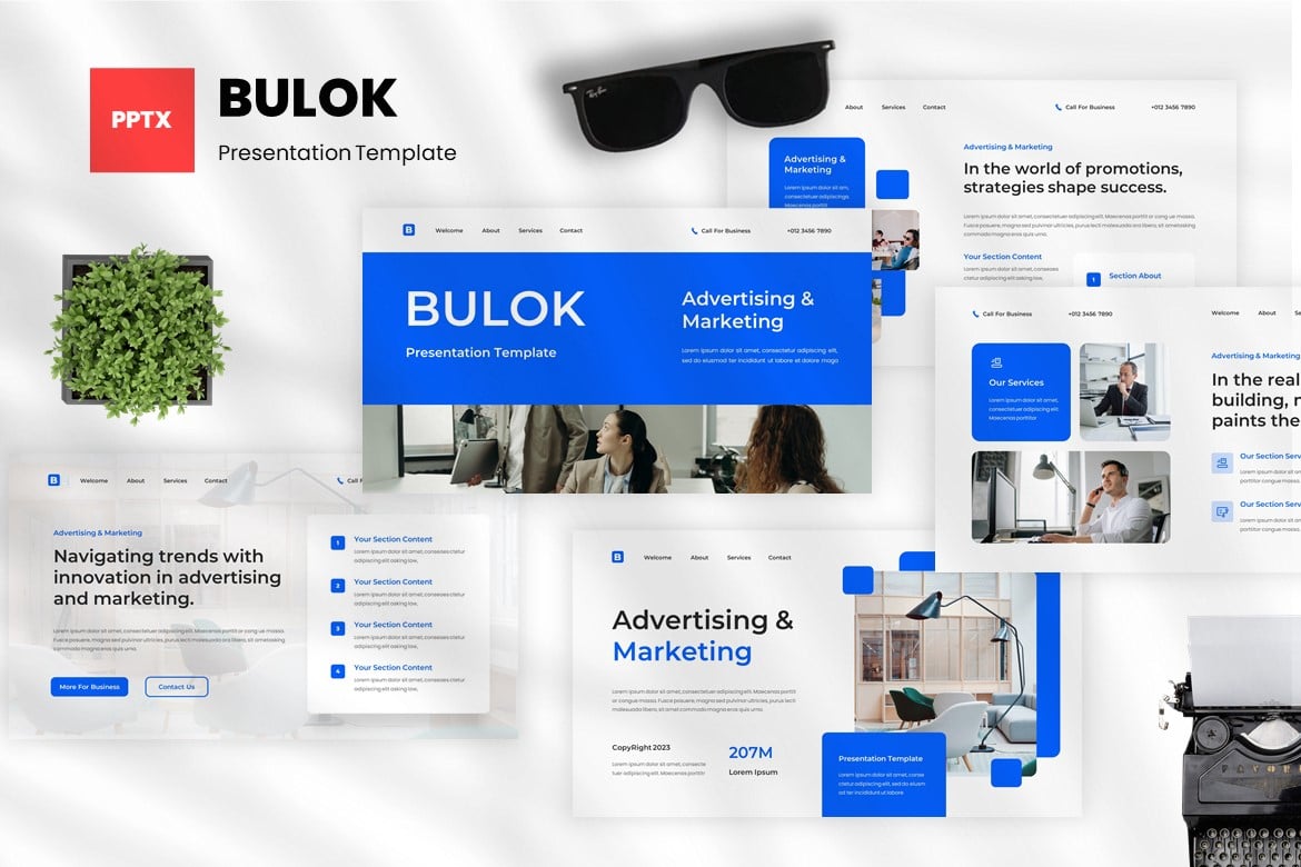 Template Presentasi PowerPoint Bulok - Solusi Kreatif untuk Iklan & Pemasaran