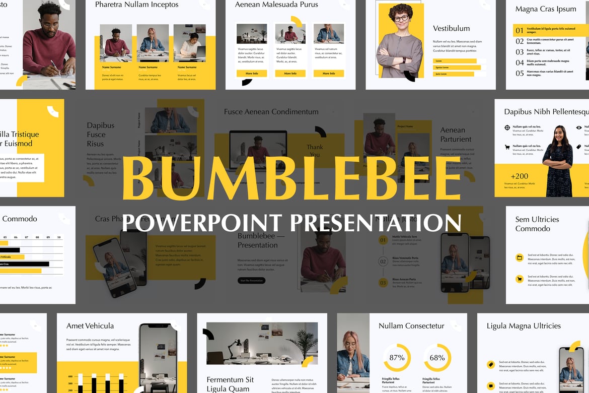 Tema PowerPoint Bumblebee yang Menarik dan Profesional