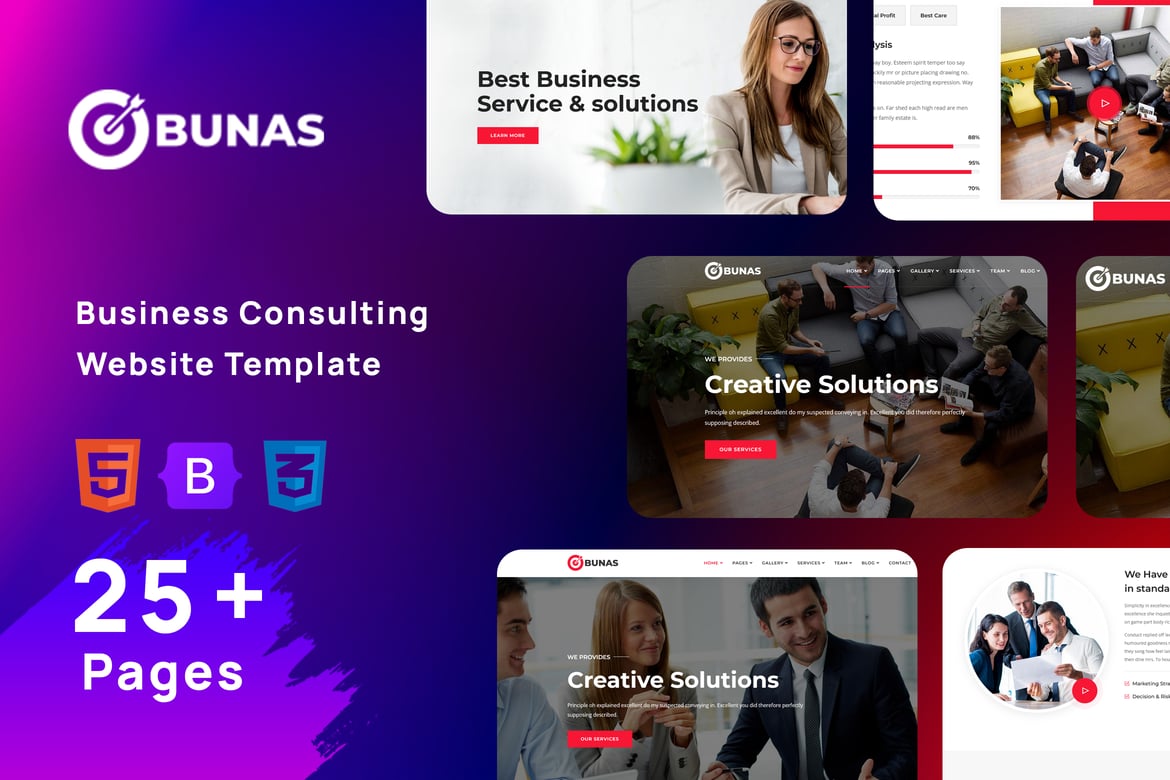 Bunas - Template Web Bisnis Serbaguna yang Modern